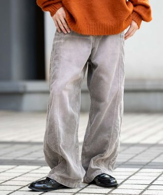  イージー3Dバレルレッグコーデュロイパンツ