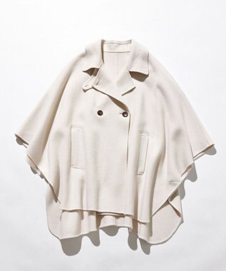 23区 S 【見上愛さん着用/Oggi12月号掲載】ウールライトリバー ポンチョシルエット コート ベージュ系