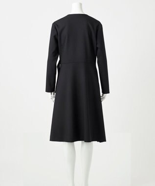 23区 【エステータ】ウールダブルクロス ワンピース ブラック系