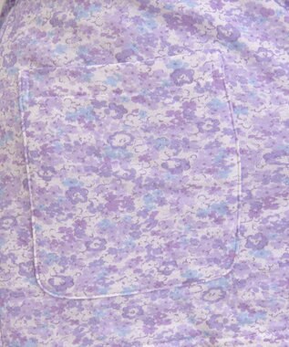 Wing 【数量限定　特別価格】 パジャマ 長袖 長ズボン 綿混(本体) キルトニット素材 保温性 あたたかい 前開きタイプ 丸首 小花柄 レディース EP6911 ウイング／ワコール パープル