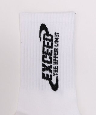 WEGO EXCEEDロゴリブソックス ホワイト