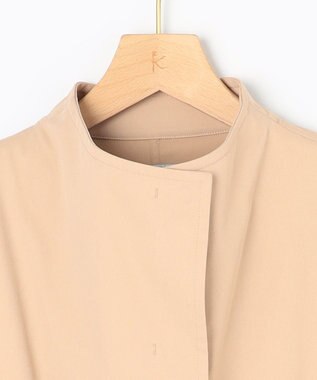 組曲 L 【WEB限定】コットンライクツイル スタンドネックコート ベージュ系