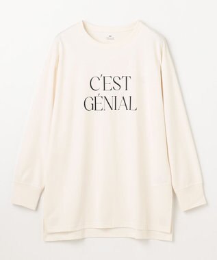 ANY ロゴロングスリーブTシャツ アイボリー