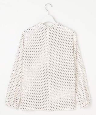 J.PRESS LADIES L 【洗える】ジオメトリックプリント ブラウス ホワイトプリント系