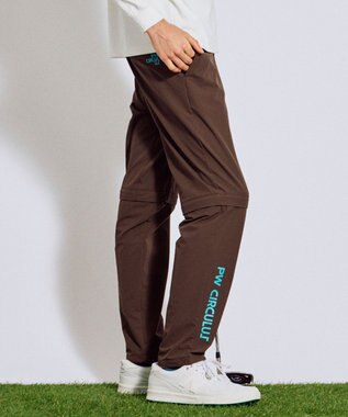 PW CIRCULUS 【ストレッチ素材】【MEN】2WAY デタッチャブルパンツ ゴルフ ダークブラウン系