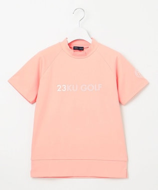 23区GOLF 【WOMEN】ロゴ 半袖モックネックシャツ ピンク系