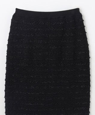 GRACE CONTINENTAL ラメツイードニットスカート ブラック