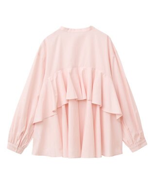 AMERICAN HOLIC イージーケアバックフリルバンドカラーシャツ Light Pink
