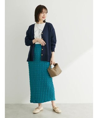 Green Parks ゴールド釦ニットカーディガン Navy