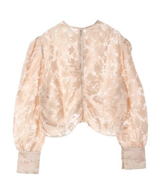 Green Parks AnriettMusee 花柄オパールシャーリングブラウス Beige