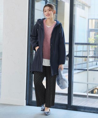 Tiaclasse 【安田美沙子さん着用・洗える】メランジVネックニットプルオーバー ピンク