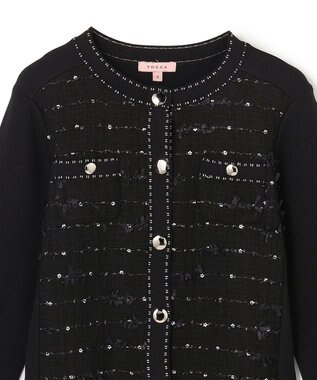 TOCCA 【八木アリサさん着用】FLOWER HIDE AND SEEK ニットジャケット ブラック系