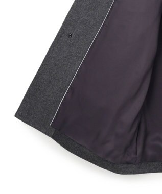 J.PRESS MEN ウールとカシミヤの品格素材【定番】ウールカシミヤビーバー ドレスショートコート_25年モデル ライトグレー系