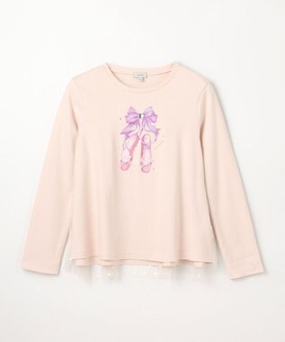 ANY KIDS トゥシューズバックシャン長袖Tシャツ エクリュ