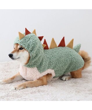 PET PARADISE ペットパラダイス パーカー 《恐竜 なりきり》 中型犬 大型犬 グリーン