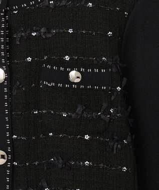 TOCCA 【八木アリサさん着用】FLOWER HIDE AND SEEK ニットジャケット ブラック系