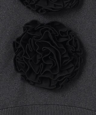 組曲 S 【組曲×setsuko sagittaire】ボンボンフラワー ニット グレー系