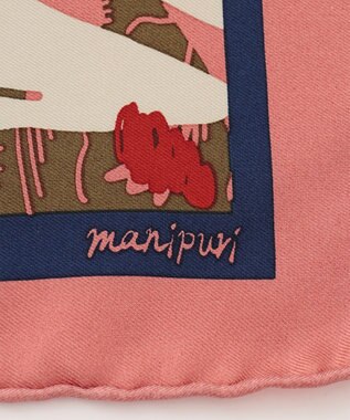 23区 manipuri ボタニックガーデン柄 スカーフ ピンク系5