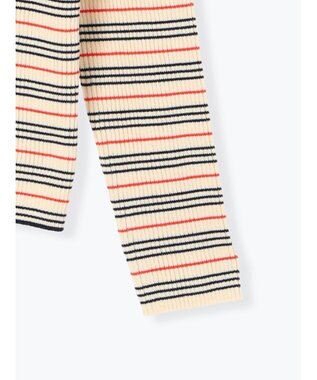 Te chichi パネルパターンアソートリブポロニット ベージュ