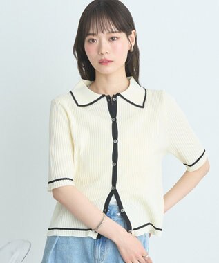 earth music&ecology リブニットカーディガン