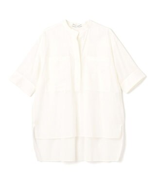 BEIGE， 【洗える・Oggi 10月号掲載】BAC / コットンビックポケットスタンドカラーシャツ White