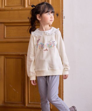 ANY KIDS 裏毛 モシャモシャ ロゴ トレーナー エクリュ