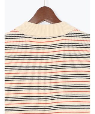 Te chichi パネルパターンアソートリブポロニット ベージュ