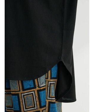 Green Parks 接触冷感バックカシュクールチュニック Black