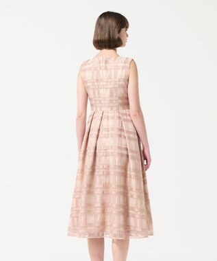 GRACE CONTINENTAL スパンコールチェックドレス ピンク