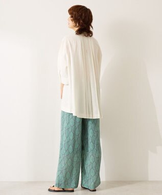 AMERICAN HOLIC 【WEB限定】接触冷感バンドカラーシャツチュニック Ivory