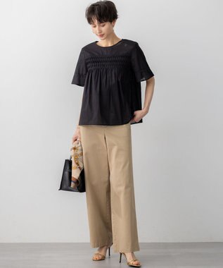 23区 L 【Oggi9月号掲載/洗える】ストレッチギャバ チノ パンツ ベージュ系