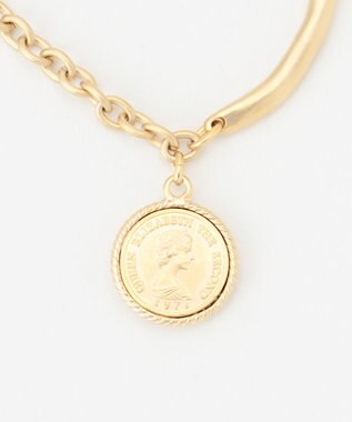 J.PRESS LADIES 【WEB限定・リバーシブル】 イニシャルコイン ブレスレット N