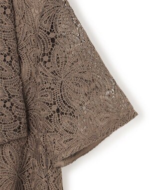 23区 S 【APPLAUDIR】Brocheリボンブーケレース ブラウス ブラウン系