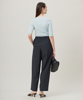 ICB L 【洗える】ハイゲージリブベーシック プルオーバーニット アッシュブルー系