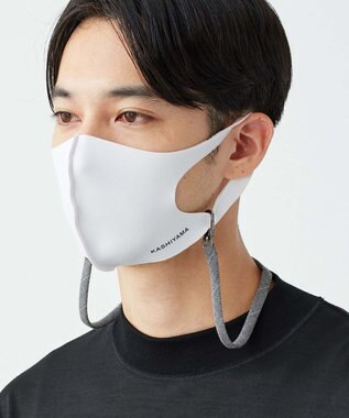 KASHIYAMA マスクストラップA ライトグレーストライプ