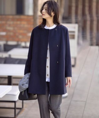 J.PRESS LADIES 【洗える】EIGER CORD アラン カーディガン アイボリー系