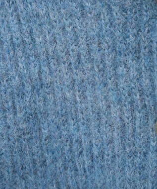 earth music&ecology ゴールド釦ショートニットカーディガン Blue