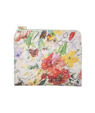 LANVIN en Bleu アクアレル Lファスナー二つ折り財布 マルチ