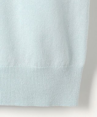 J.PRESS LADIES L HIGH GAUGE BASIC Vネック ニット アクア系