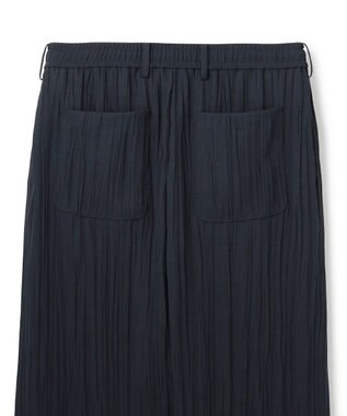 JOSEPH HOMME 【HIGH GRADE LINE】フォグプリーツストレッチ　ドロスト付ワイドストレートパンツ / HARRY CONVERTIBLE ネイビー系