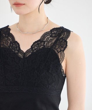 earth music&ecology 前後２ＷＡＹレースタンクトップ Black