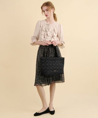 TOCCA 【A4サイズ対応・撥水】CHECKER CLOVER QUILTBAG キルトバッグ ブラック系