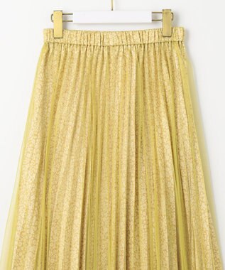 ANY SIS 【洗える】チュールレイヤードプリーツ スカート マスタード