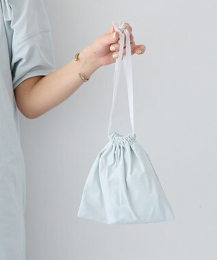 CRAFT STANDARD BOUTIQUE ポーチ付きバルーンスリーブワンピース Light Blue