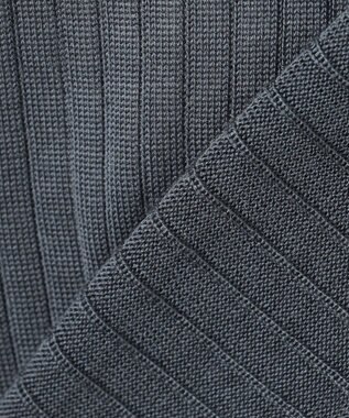 23区 【エステータ】シルクリブ タートルニット スレートグレー系