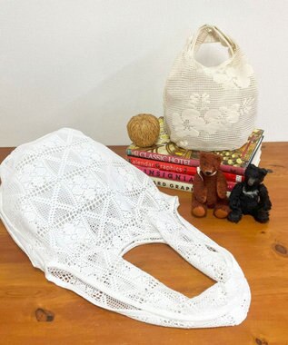 ROOTOTE 1089【洗濯可能】SC.ルーショッパーミニ.レース-A 02：キナリ