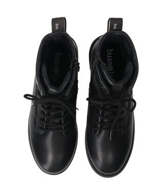 INTER-CHAUSSURES 【BUSSOLA】撥水厚底レースアップショートブーツ ブラック