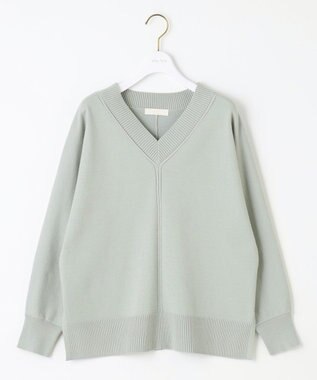 ANY SIS 【洗える】Ｖネックセンターポイント ニット ミント