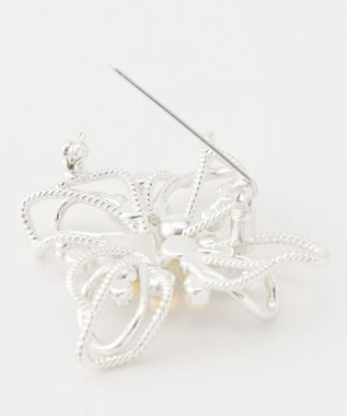 ANY SIS フルールビジュー調 ブローチ シルバー