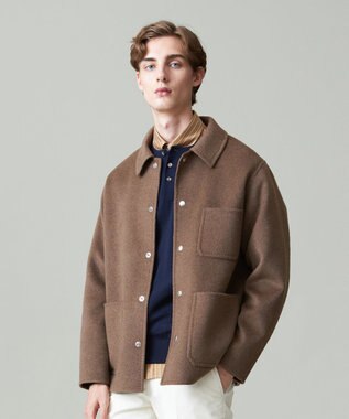 J.PRESS MEN 【WEB限定カラー有】カシミアWフェイス 3パッチ カバーオール ベージュ系
